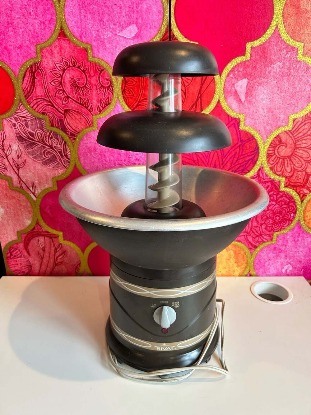 Rival Chocolate Fountain Model CFF5-CHP 3-Tier Electric